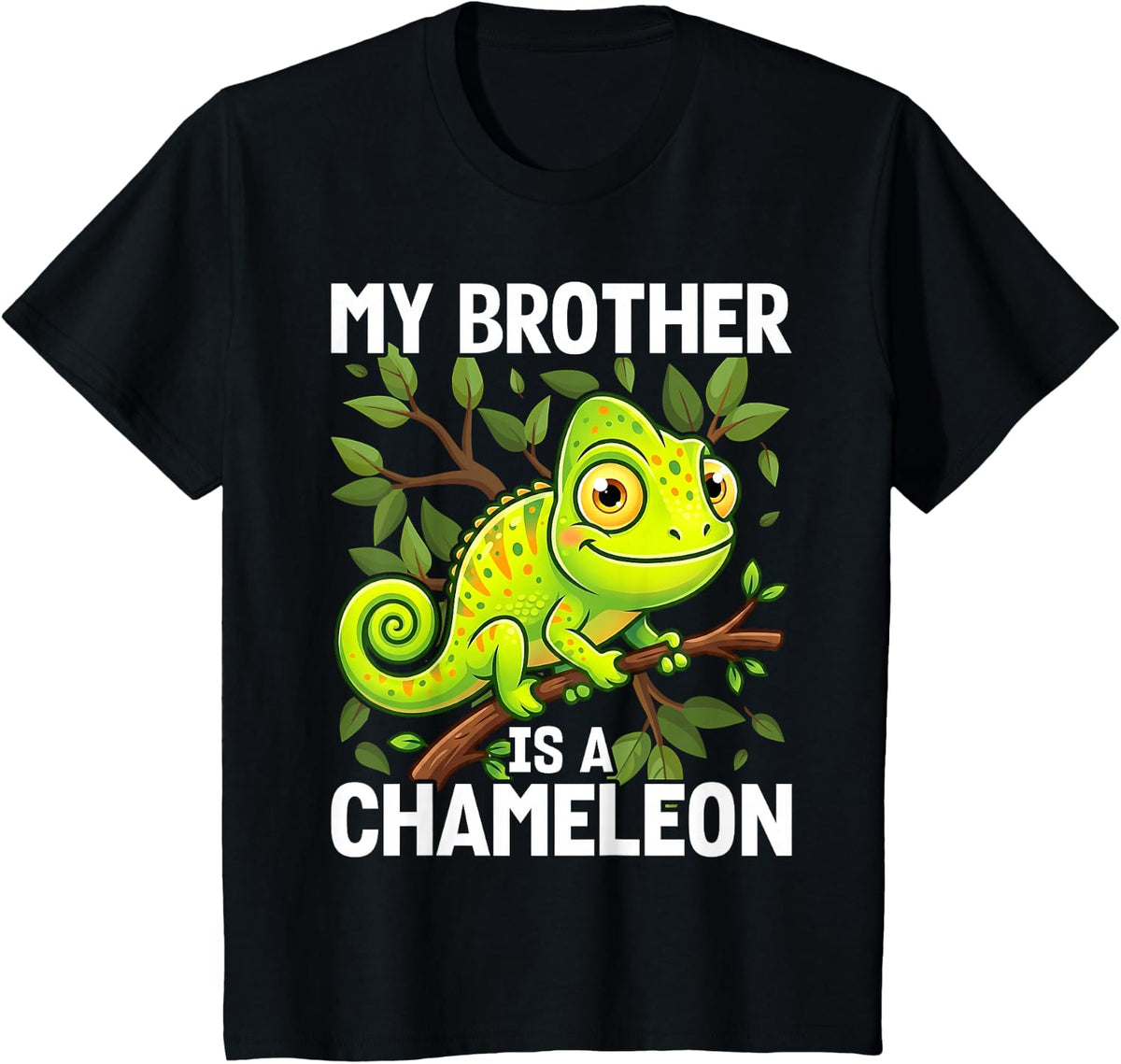 My Brother is a Chameleon T-Shirt - Black