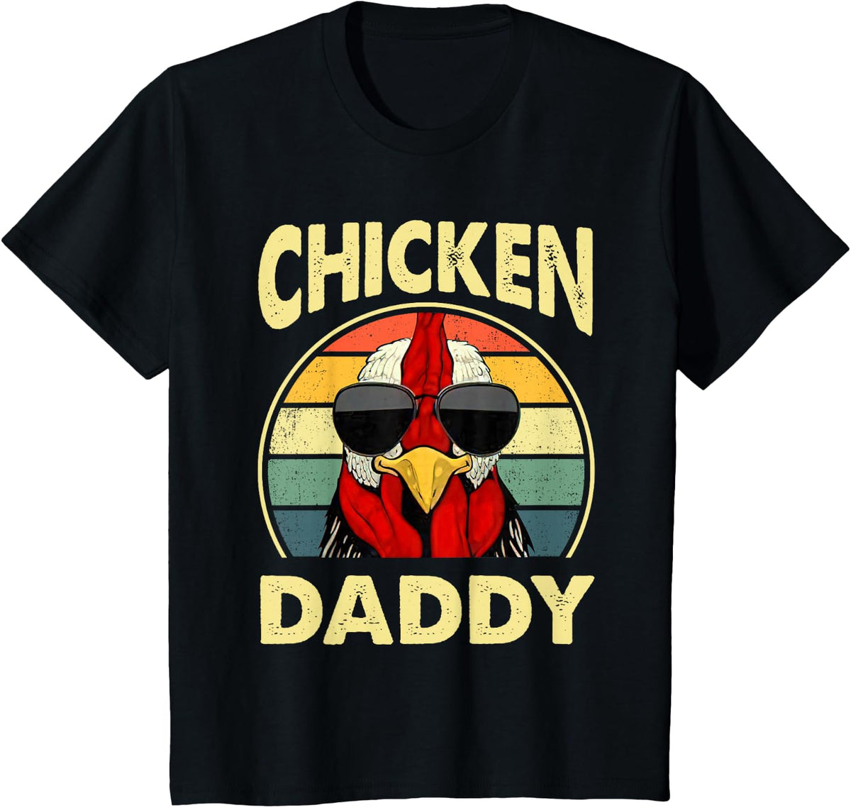 Chicken Daddy Farmer Dad T-Shirt for Men Chicken Lover Fathers Day Tee - Black