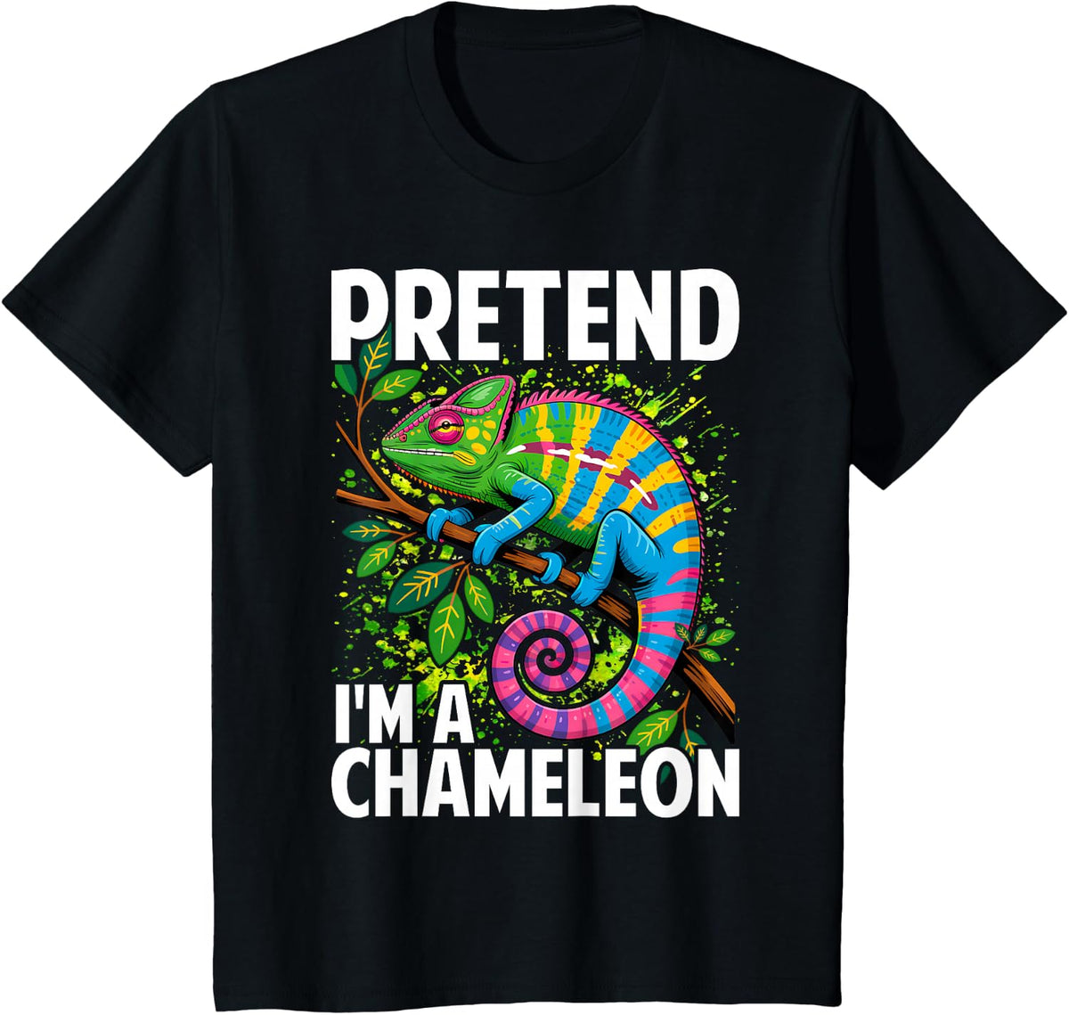 Pretend I'm A Chameleon T-Shirt - Black