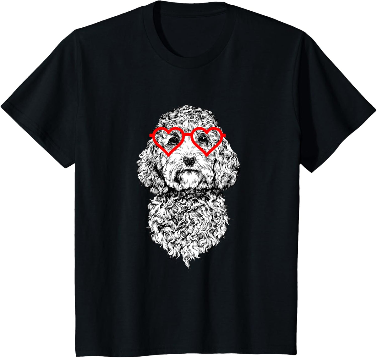 Cockapoo Valentines Day Doodle Dog mom Dog Lover T-Shirt - Black