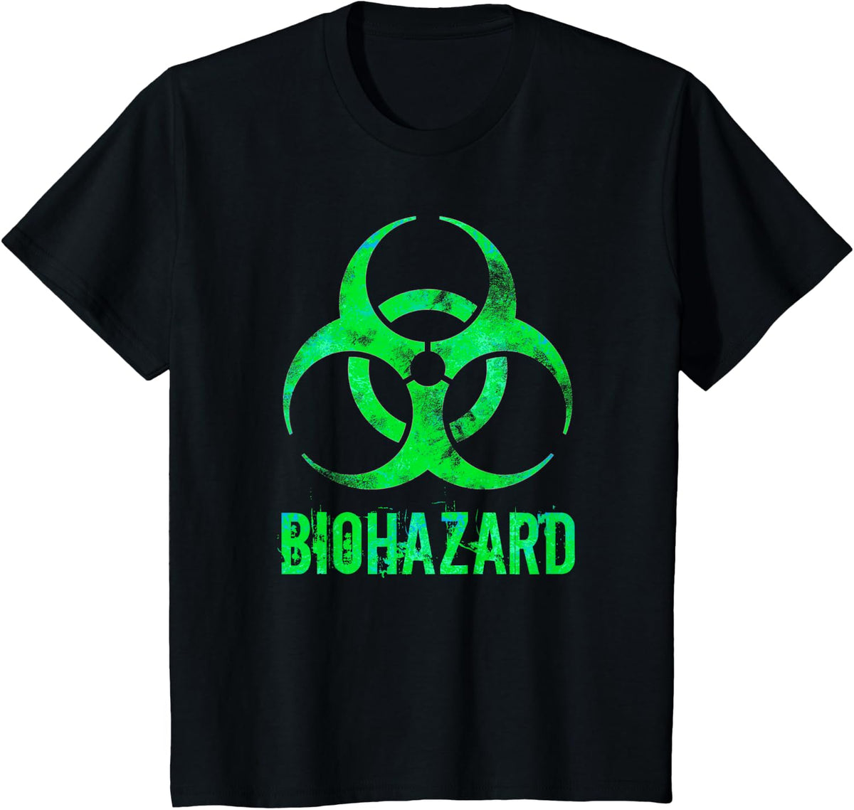 Biohazard Distressed Biology Science Teacher Gift T-Shirt - Black