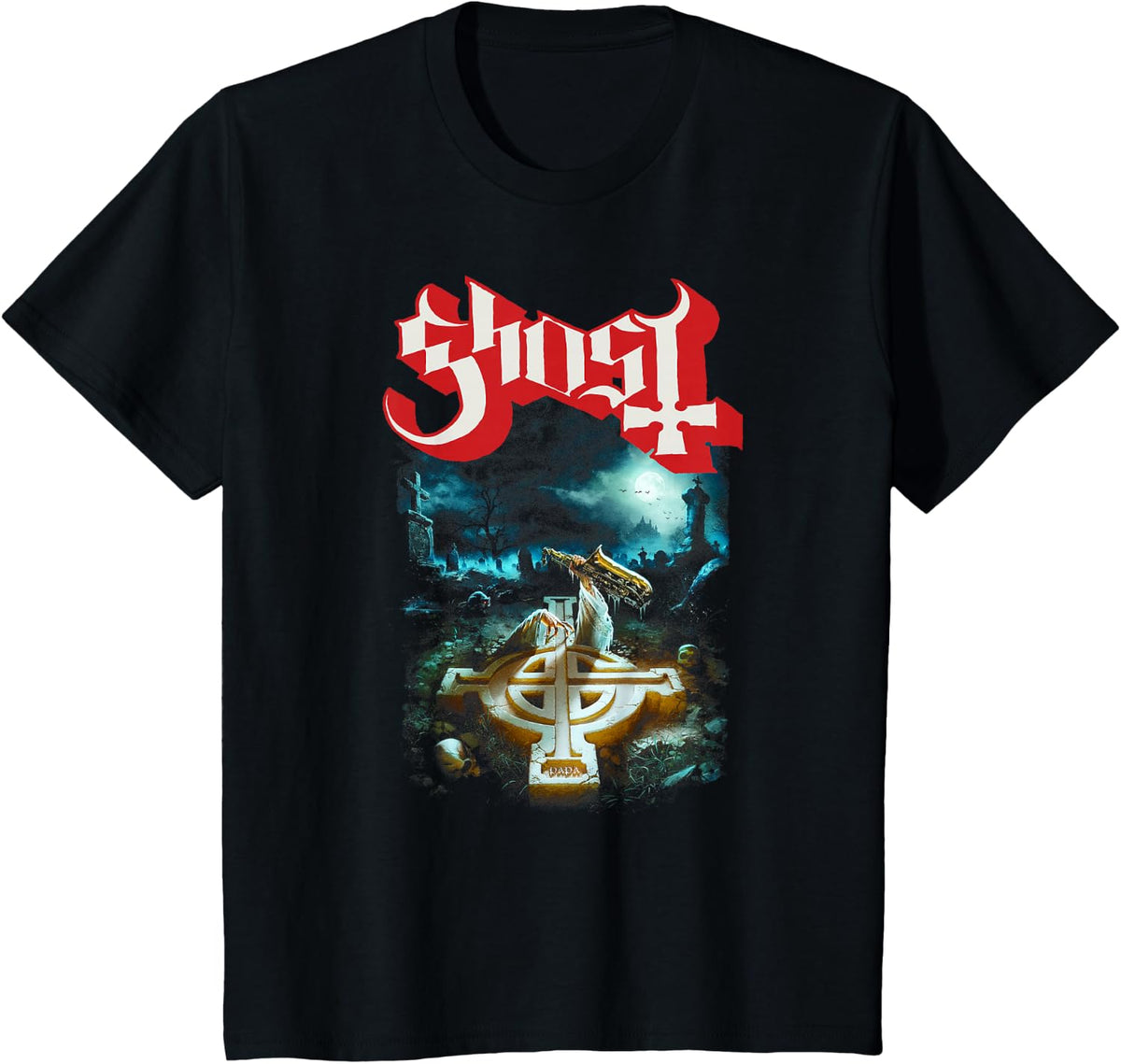 Ghost Rite Here, Rite Now Title Back and Front T-Shirt - Black