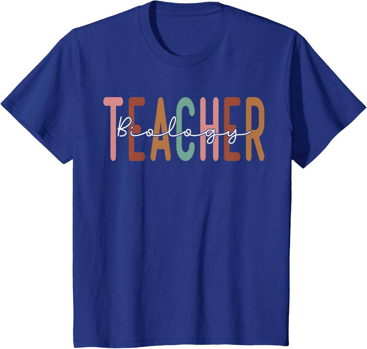 Biology Teacher Retro Back to School Women Vintage T-Shirt - Royal Blue