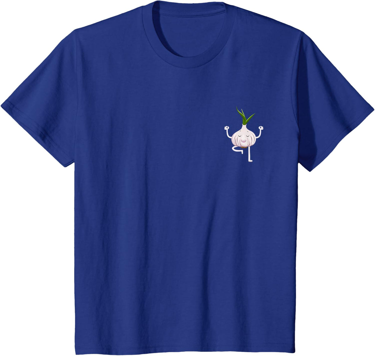 Yoga Fitness Instructor Garlic Lover Vegetable Farmer T-Shirt - Royal Blue