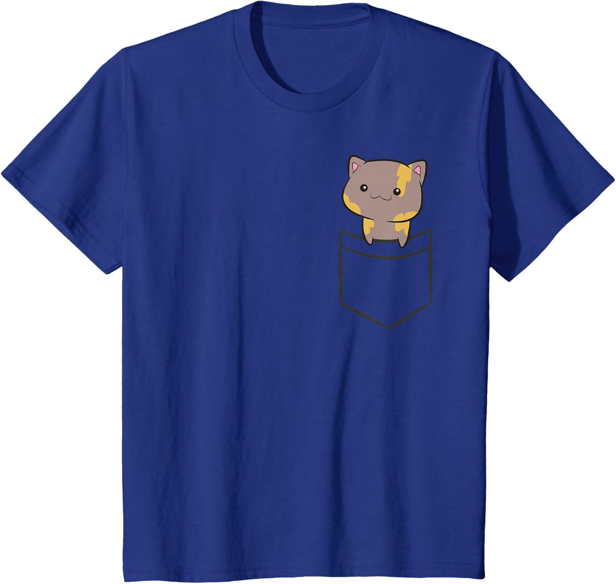 Tortie Cat In a Pocket Tortoiseshell Cat In Pocket Tortie T-Shirt - Royal Blue