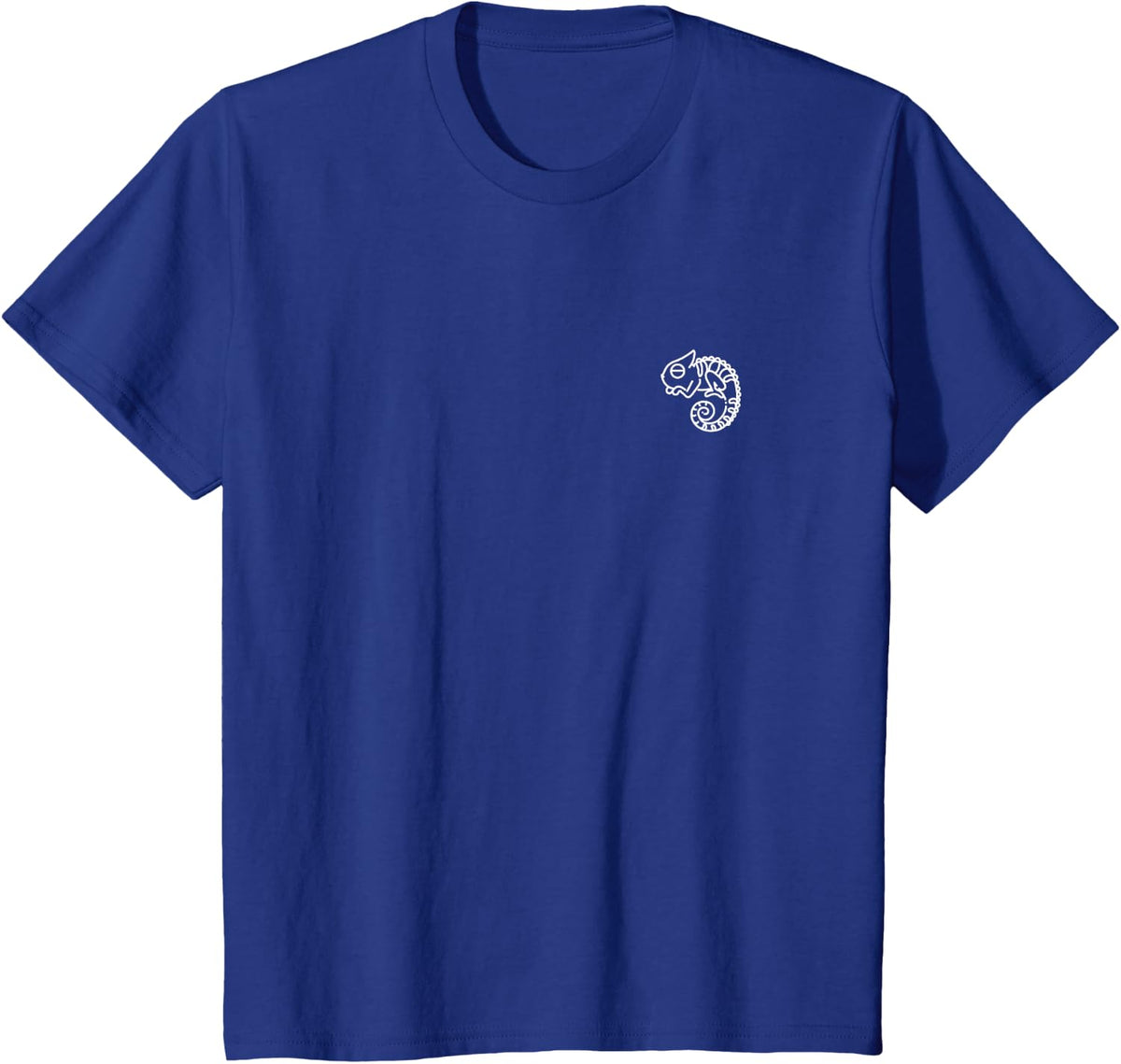 Chameleon Patch Cute Design Gift T-Shirt - Royal Blue