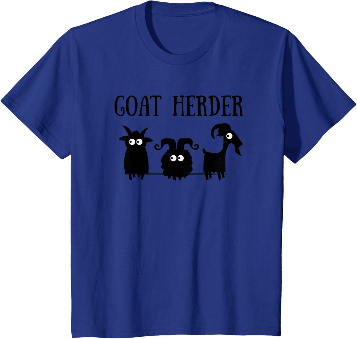 Goat Herder T-Shirt for Introverts Funny Goat Tees Gift for Women Men Farm Animal Lovers - Royal Blue