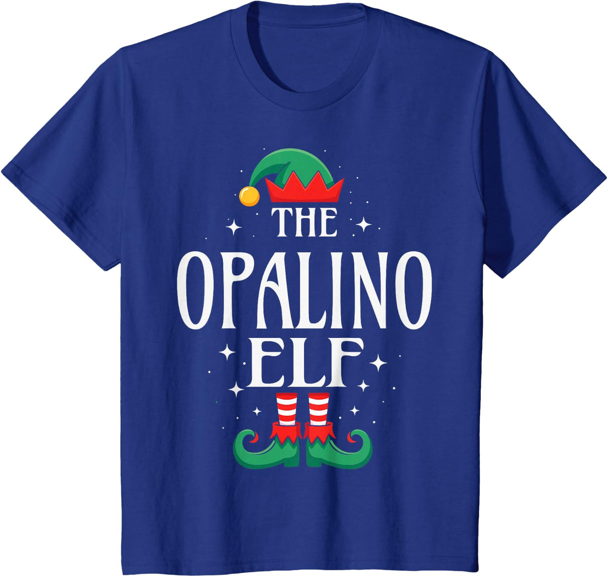 The Opalino Elf Funny Christmas Grandpa Matching Family T-Shirt - Royal Blue