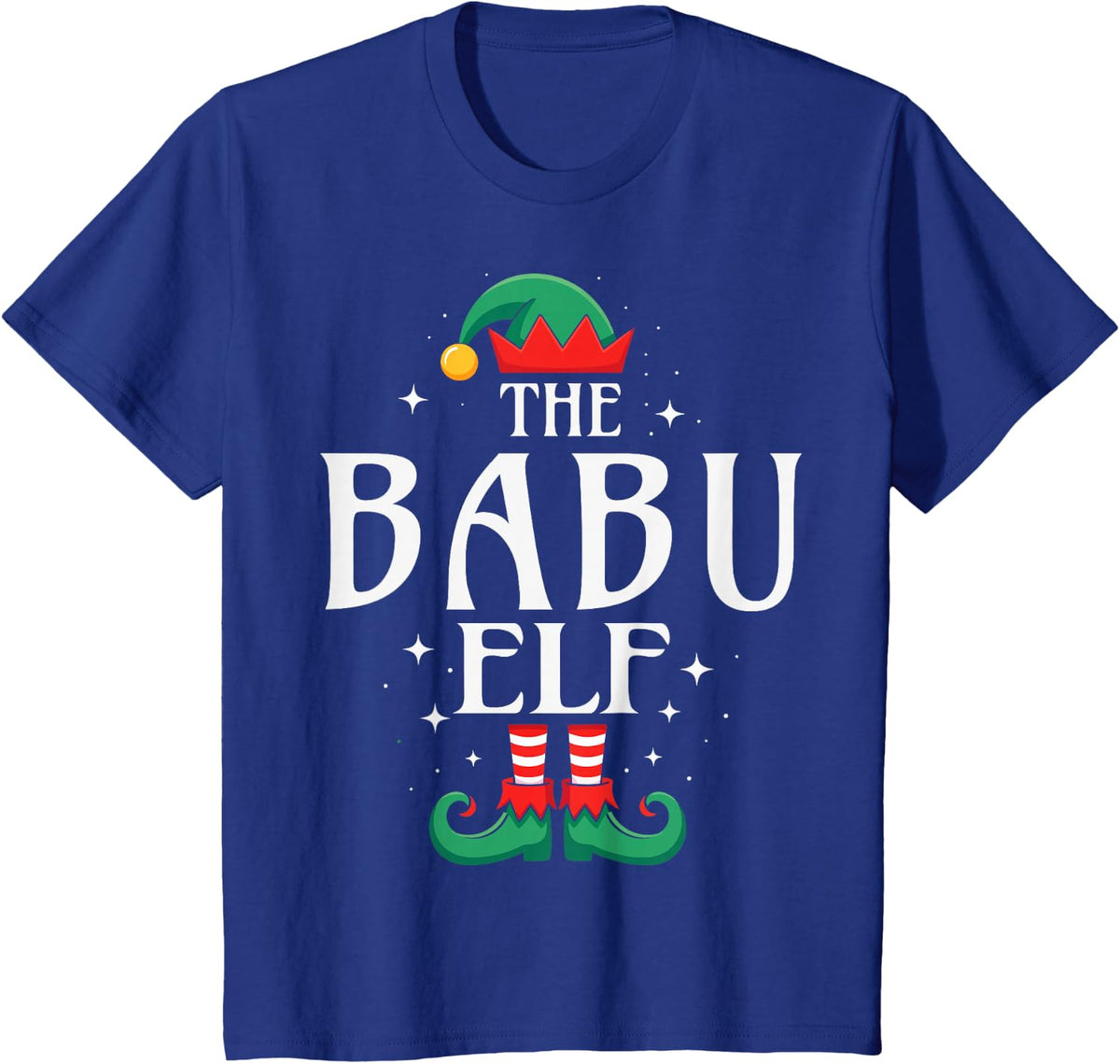 The Babu Elf Funny Christmas Grandpa Matching Family T-Shirt - Royal Blue