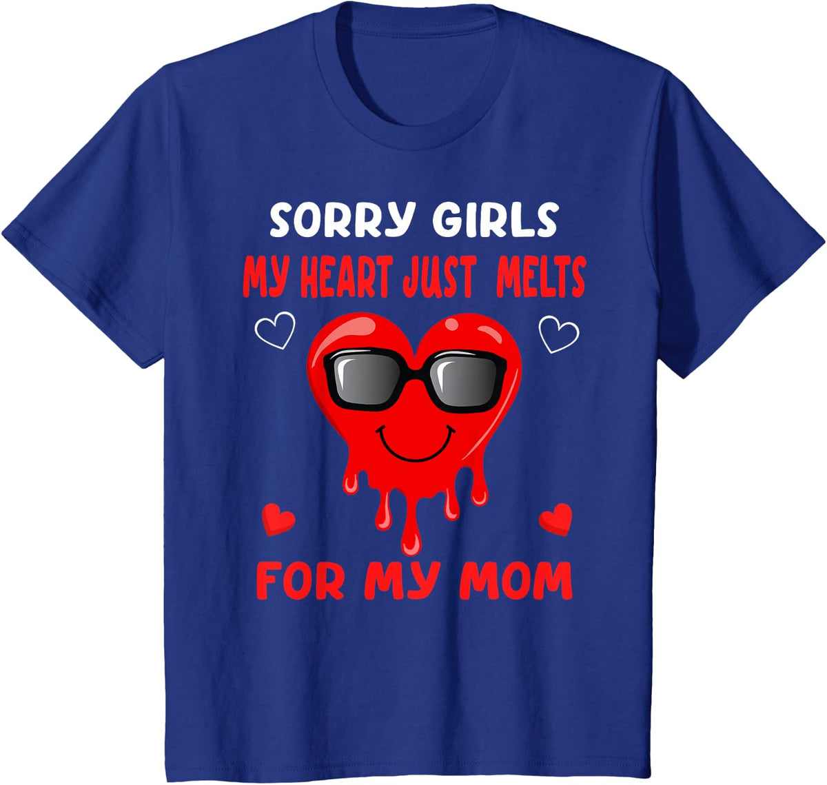 Valentines Day boys kids son My Heart just Melts For mom T-Shirt - Royal Blue