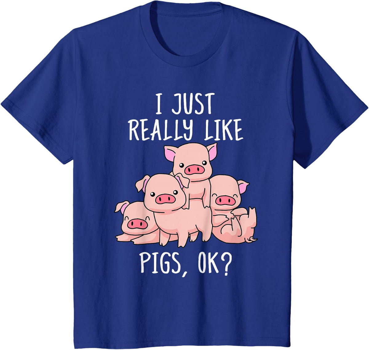 Love Pig Shirt Women Pig Gifts Pigs Tshirt Men Cute Swine T-Shirt - Royal Blue