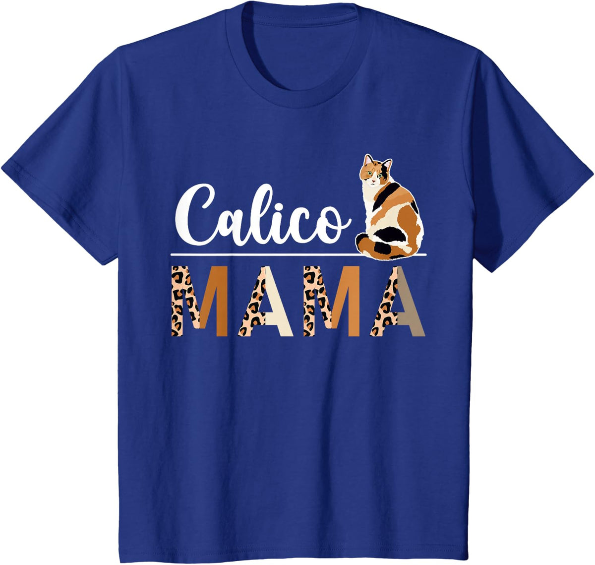 Calico Cat Lover Calico Cat Mom Cat-Themed Girls T-Shirt - Royal Blue