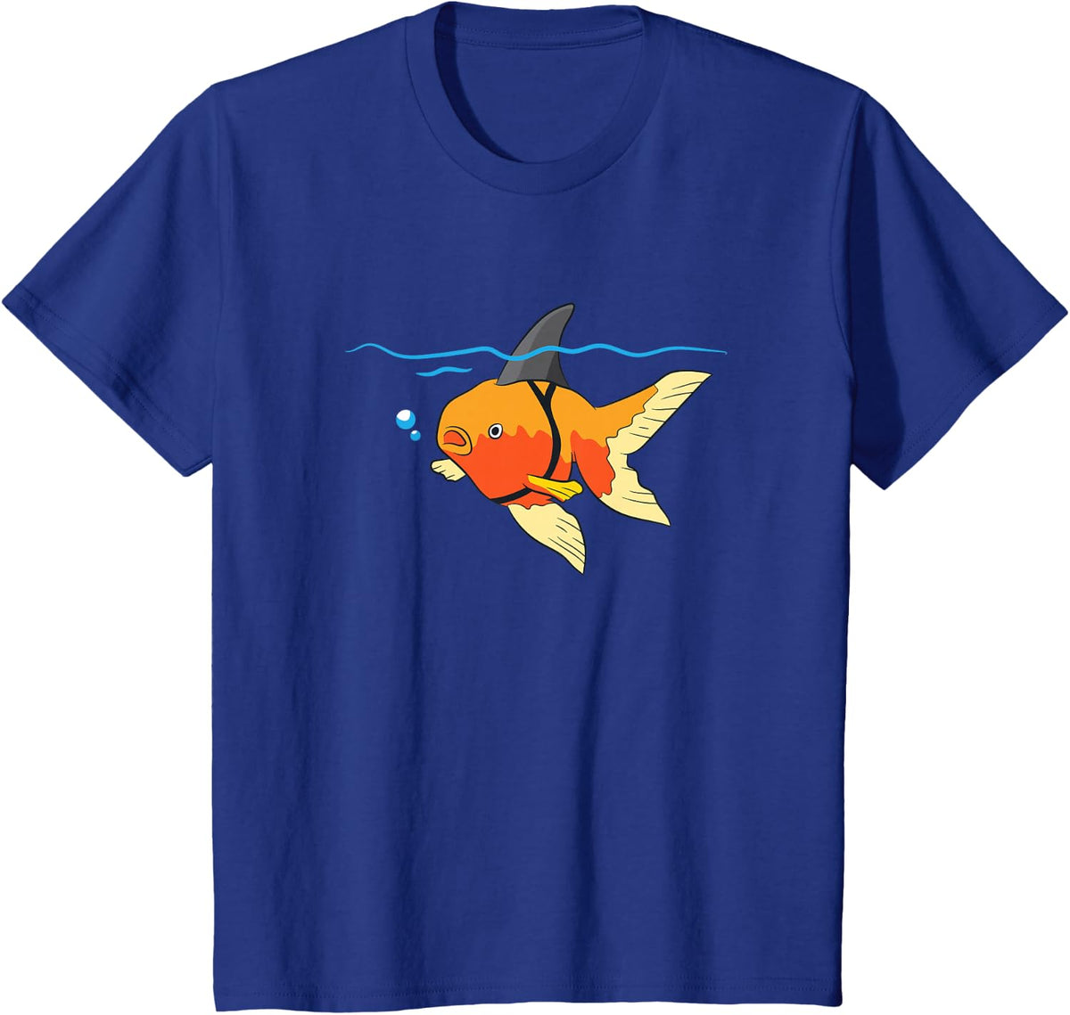 Goldfish Shark Fin Goldfish Motivational Goldfish T-Shirt - Royal Blue