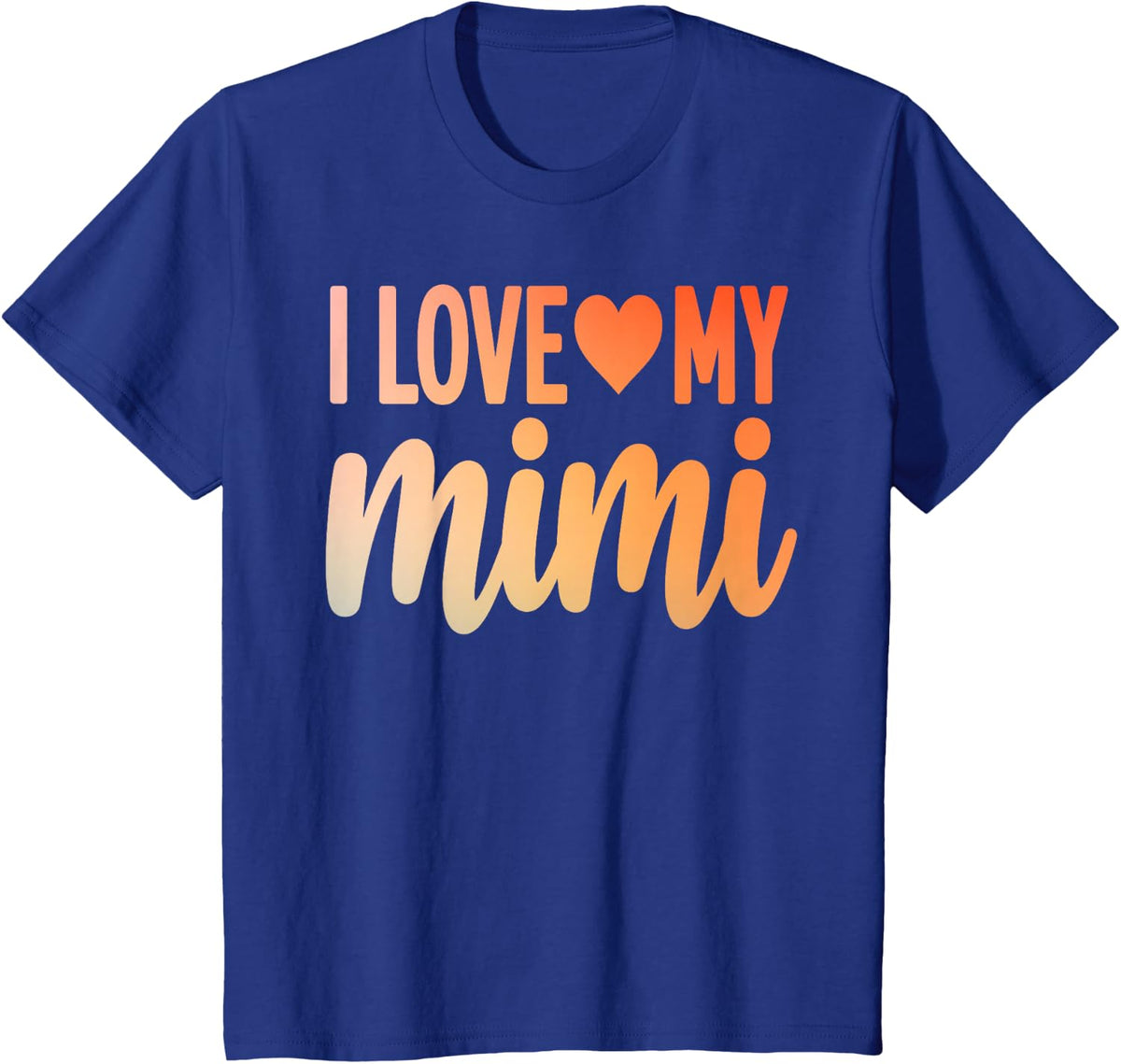 I Love My Mimi Art for Kids Boys Girls Grandma Grandchild T-Shirt - Royal Blue