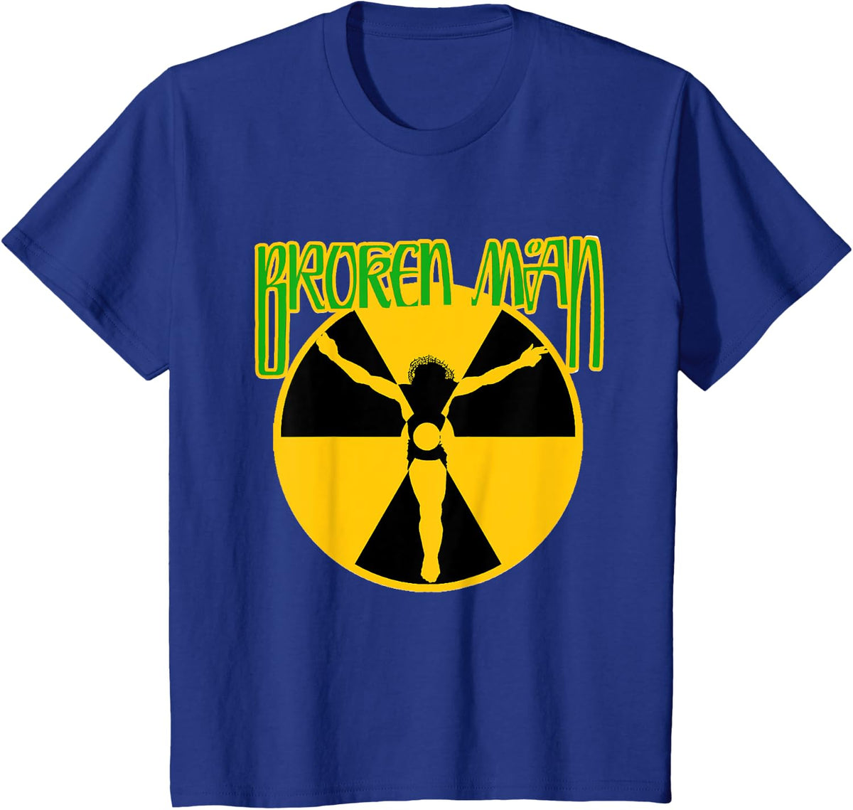 Broken Man - Nuclear Jesus (Yellow & green) T-Shirt - Royal Blue