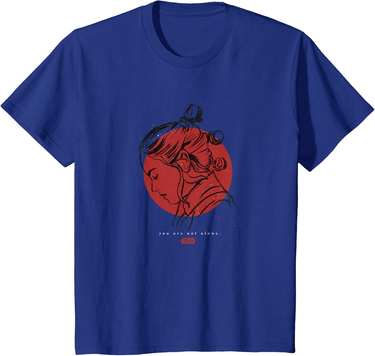 Star Wars Rey You Are Not Alone Valentine's Day T-Shirt - Royal Blue