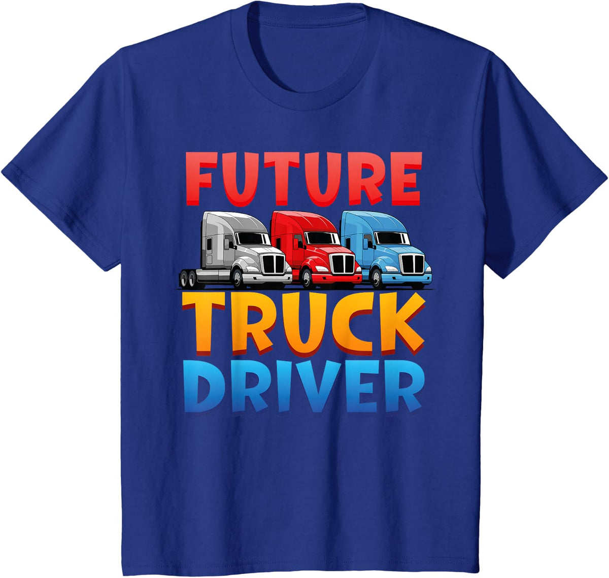 Trucker Truck Driver Kids Vintage Future Truck Driver T-Shirt - Royal Blue
