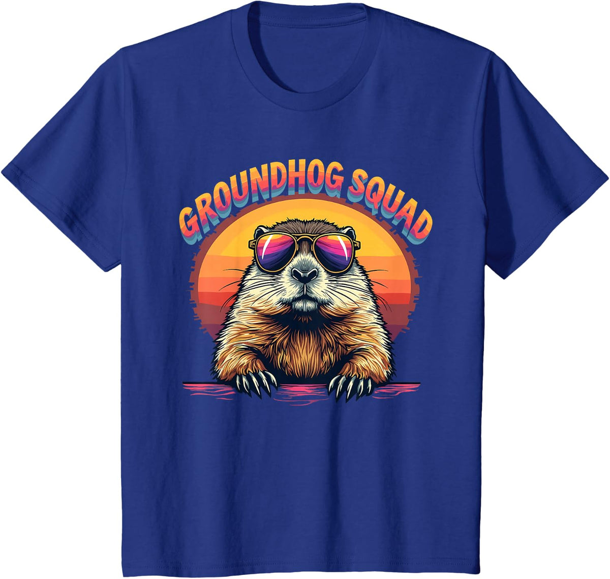 Happy Groundhog Day 2025 Funny Groundhog Squad T-Shirt - Royal Blue