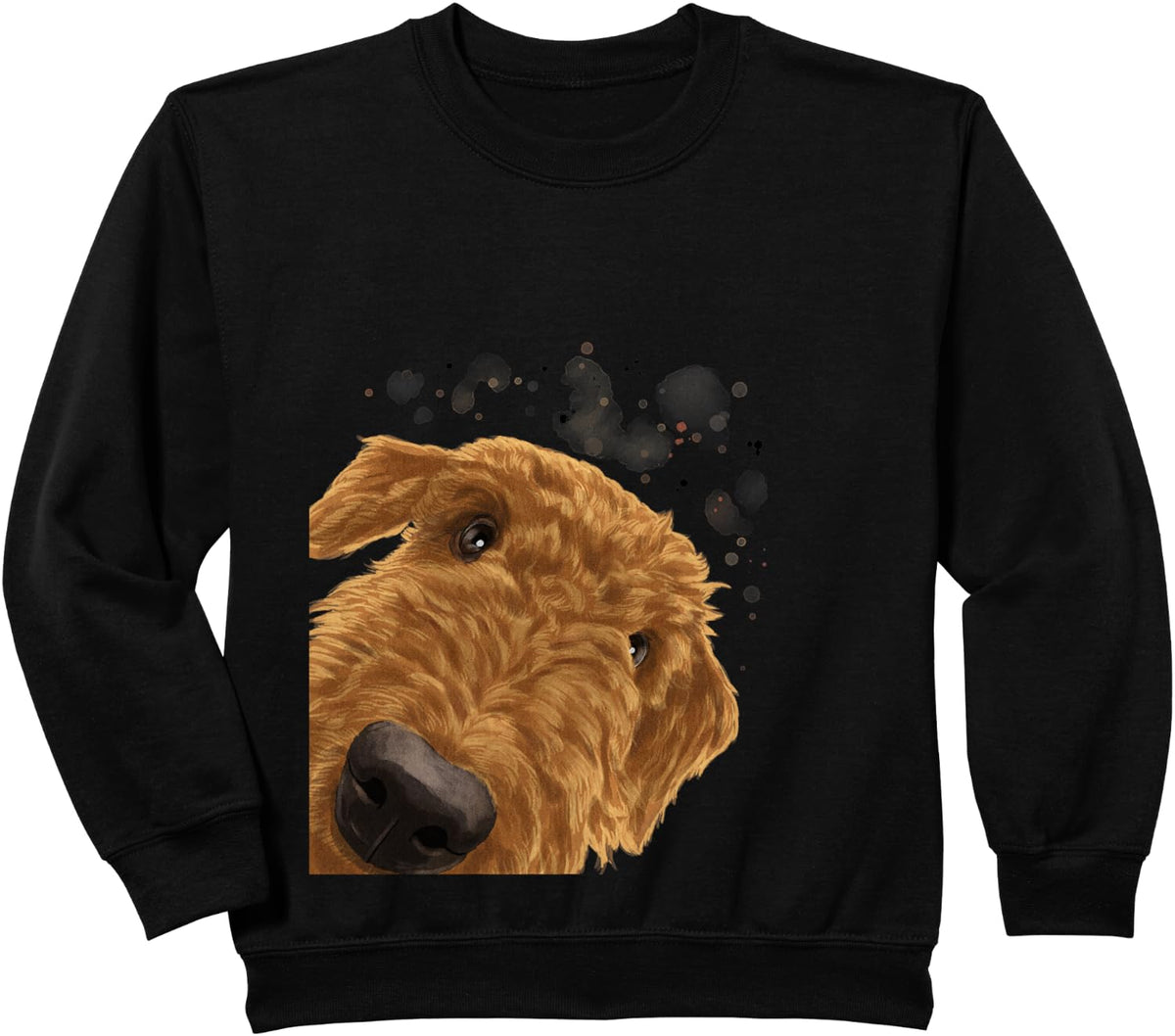 Funny Dog Airedale Terrier Sweatshirt - Black