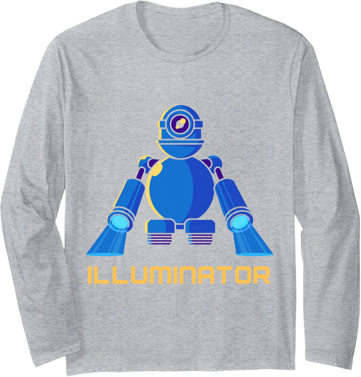 Moving Light Illuminator Lighting Technician Illuminator Long Sleeve T-Shirt - Adult Unisex Heather Grey