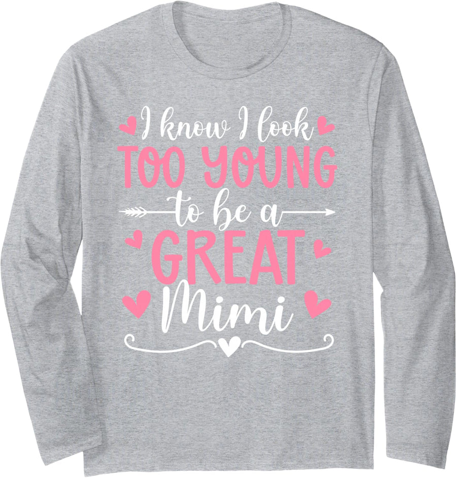 to Be A Great Mimi Appreciation Great Mimi Long Sleeve T-Shirt - Adult Unisex Heather Grey