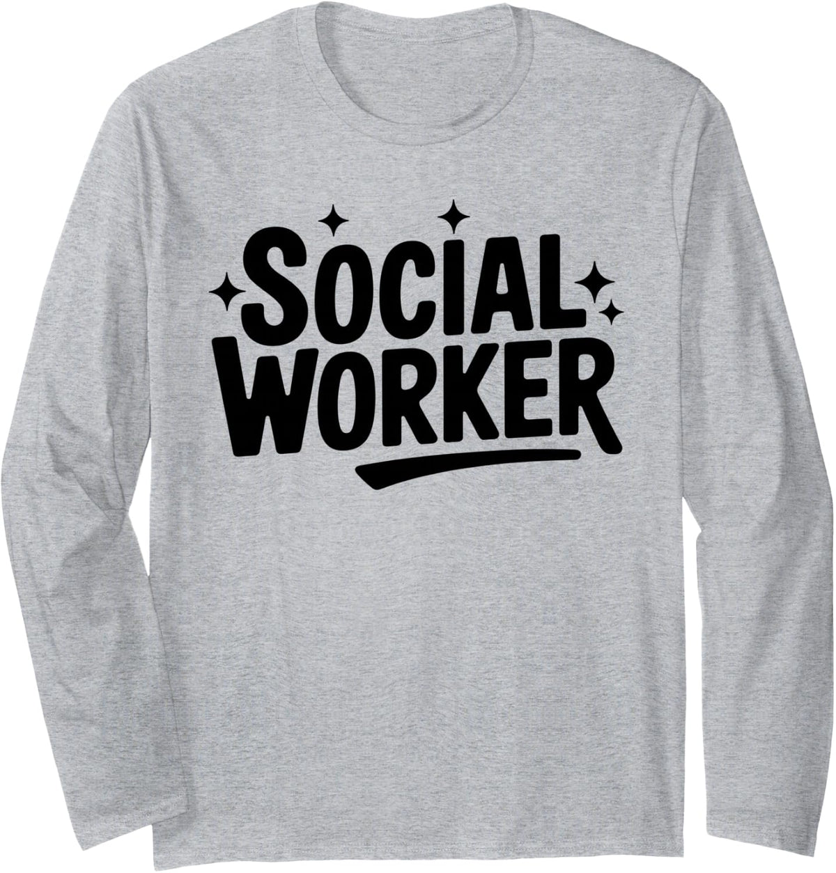 Social Worker Career Long Sleeve T-Shirt - Adult Unisex Heather Grey