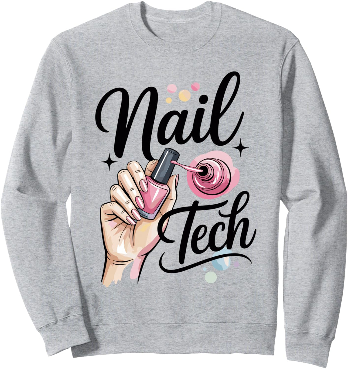 Nail Tech Sweatshirt - Adult Unisex Heather Grey