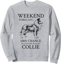 Collie Dog Sweatshirt - Adult Unisex Heather Grey