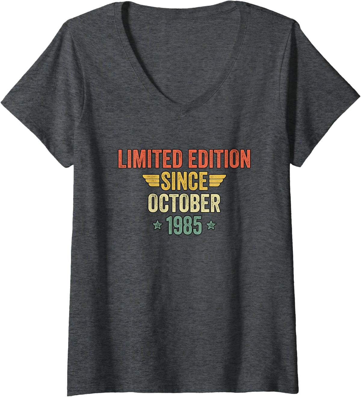 Women's Limited Edition Since October 1985 V-Neck T-Shirt - Dark Heather Grey