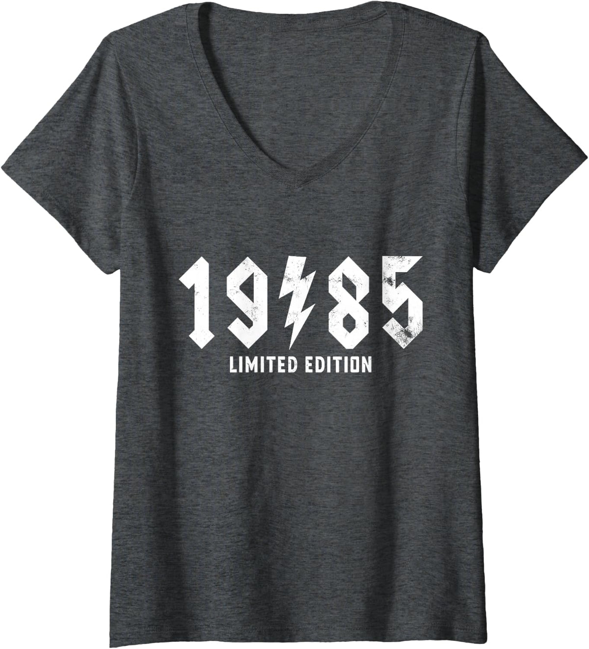Women's Vintage Legends 41th Birthday Rock Legendary 1985 Classic V-Neck T-Shirt - Dark Heather Grey