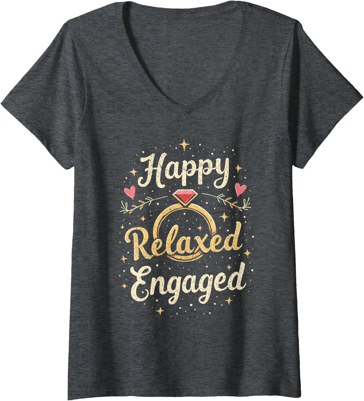 Women's Behavior Analyst ABA Therapist Happy Relaxed Engaged V-Neck T-Shirt - Dark Heather Grey