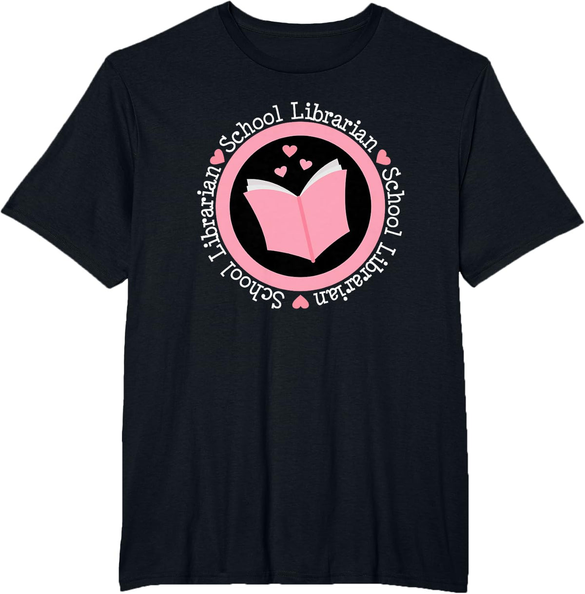 School Librarian Shirt Gifts Library Job Tee - Black