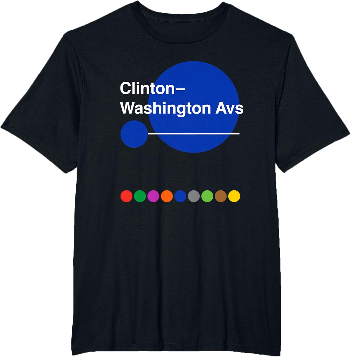 New York City Brooklyn Clinton-Washington Av Clinton Hill T-Shirt - Black