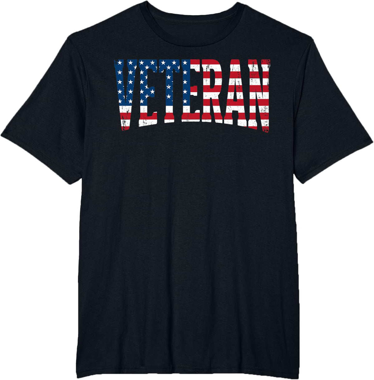 Veteran American Flag T-Shirt - Black