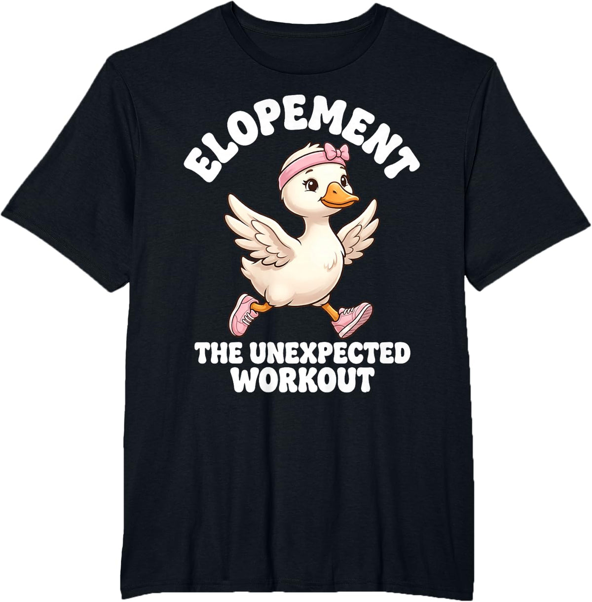 Elopement The Unexpected Workout Goose Autism ABA SPED Humor T-Shirt - Black
