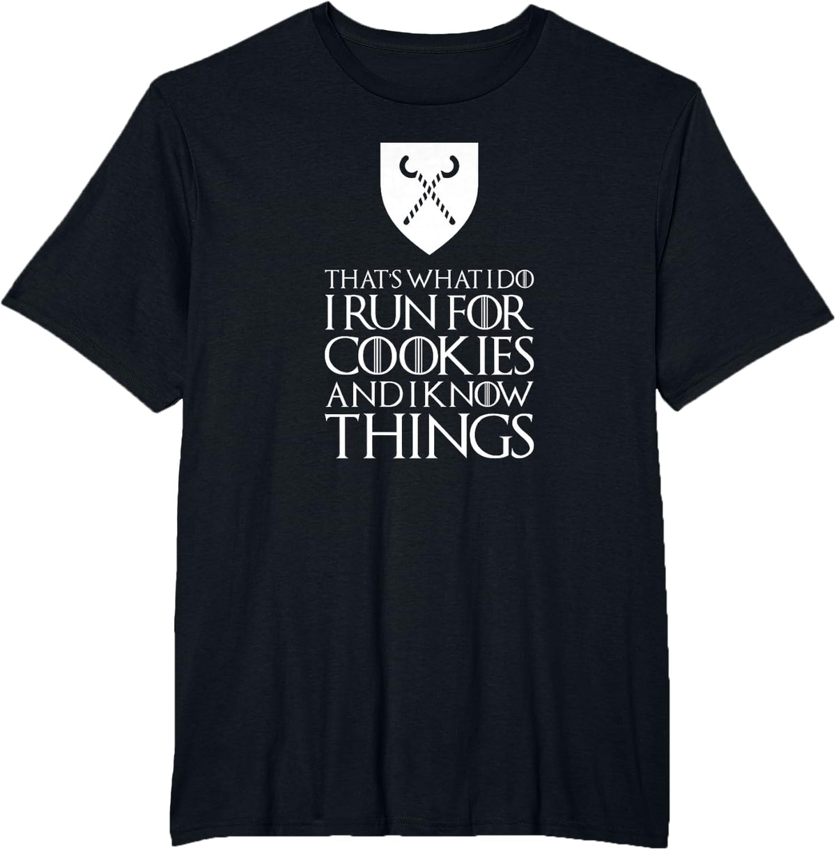 Christmas Running Crest Funny Gift for Runners Women Men T-Shirt - Black