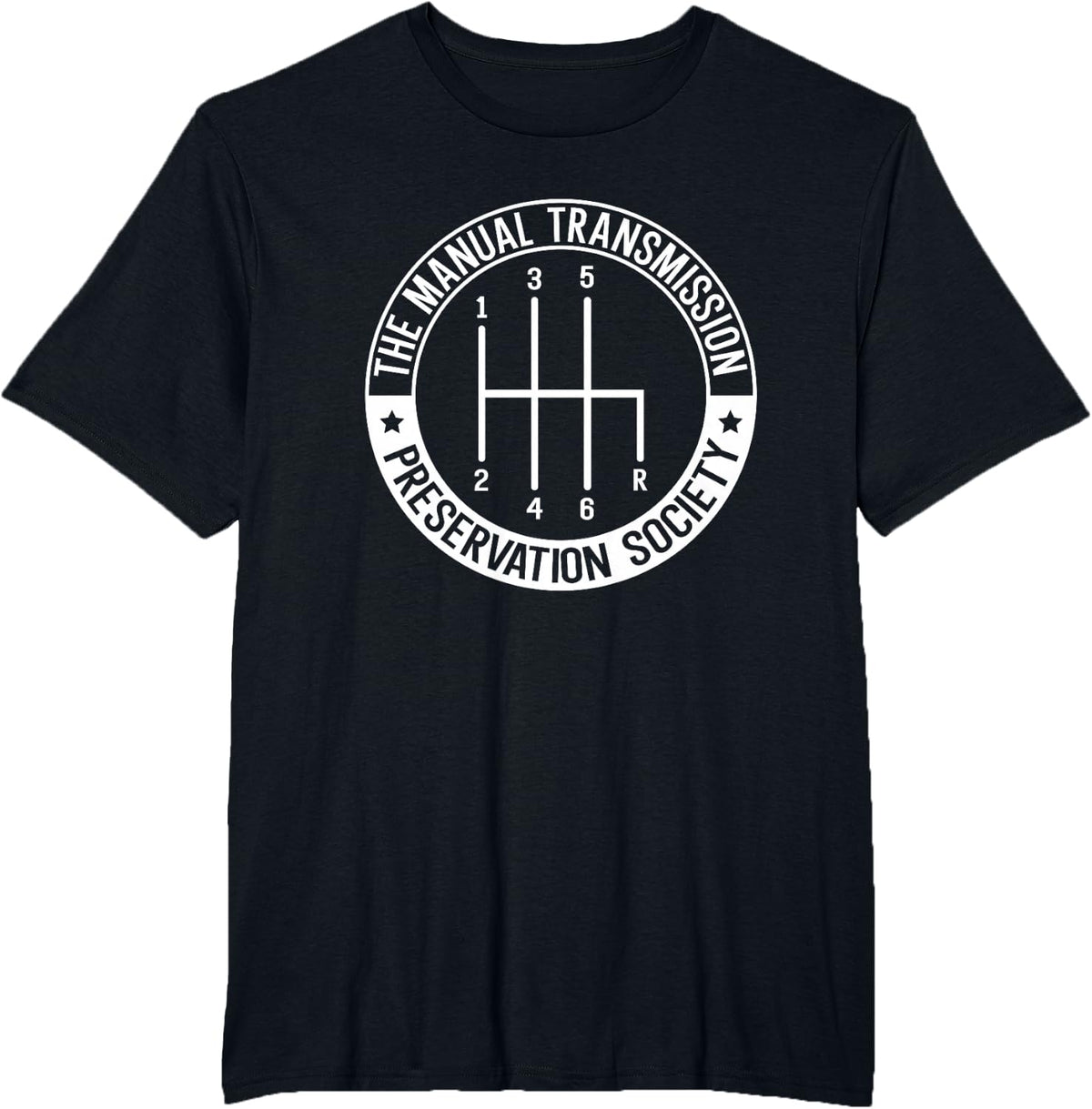 Reservation Society Gearbox Car Stick Manual Transmission T-Shirt - Black