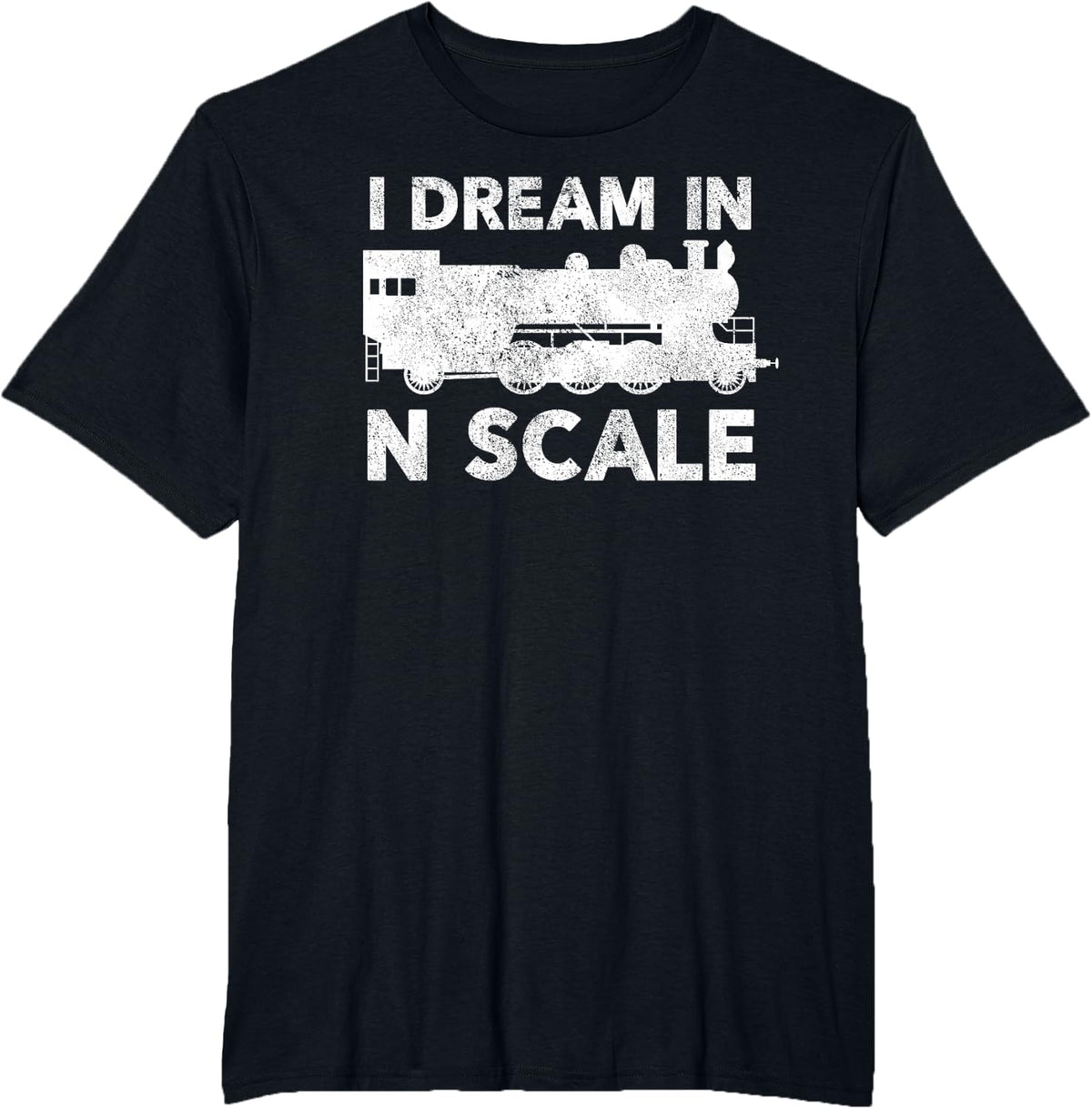 Gift For Model Train Enthusiasts | I Dream In N Scale T-Shirt - Black