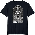 Hail Santa Baphomet Gothmas Krampus Gothic Goat Christmas T-Shirt - Black