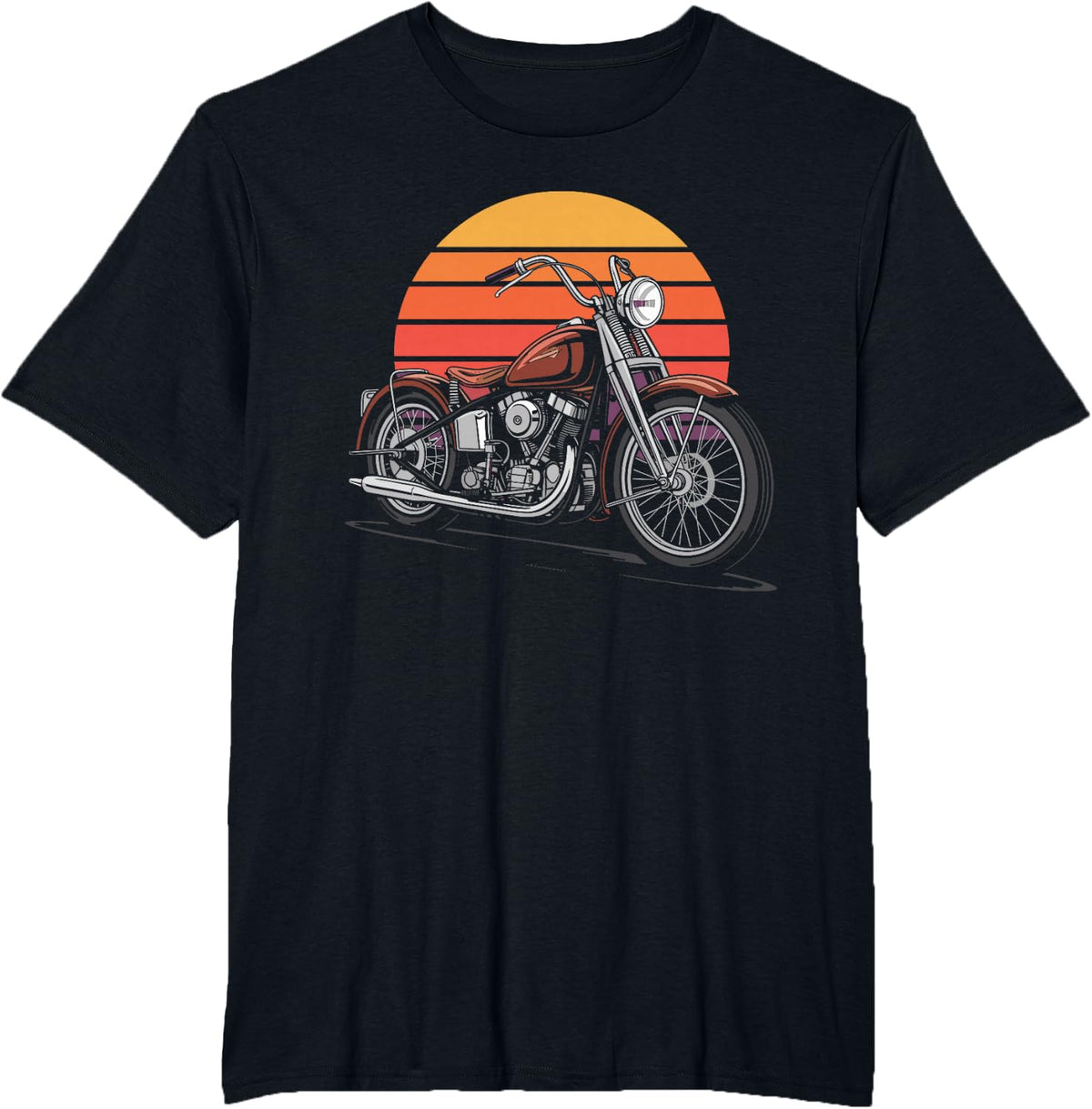 Bold Cruiser Bike with Sunset Graphic T-Shirt - Black