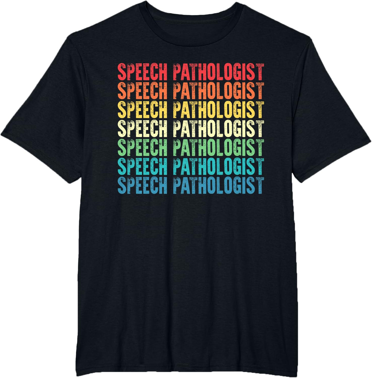 Speech Pathologist Vintage Style Job T-Shirt - Black