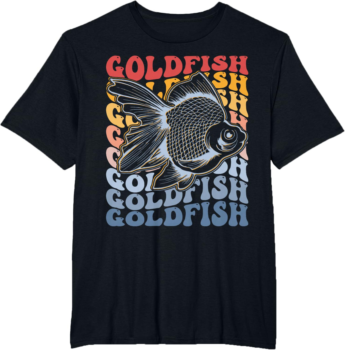 Goldfish Groovy T-Shirt - Black