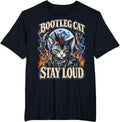 Punk Rock Mosh Pit Alternative Music Cyberpunk Cat T-Shirt - Black