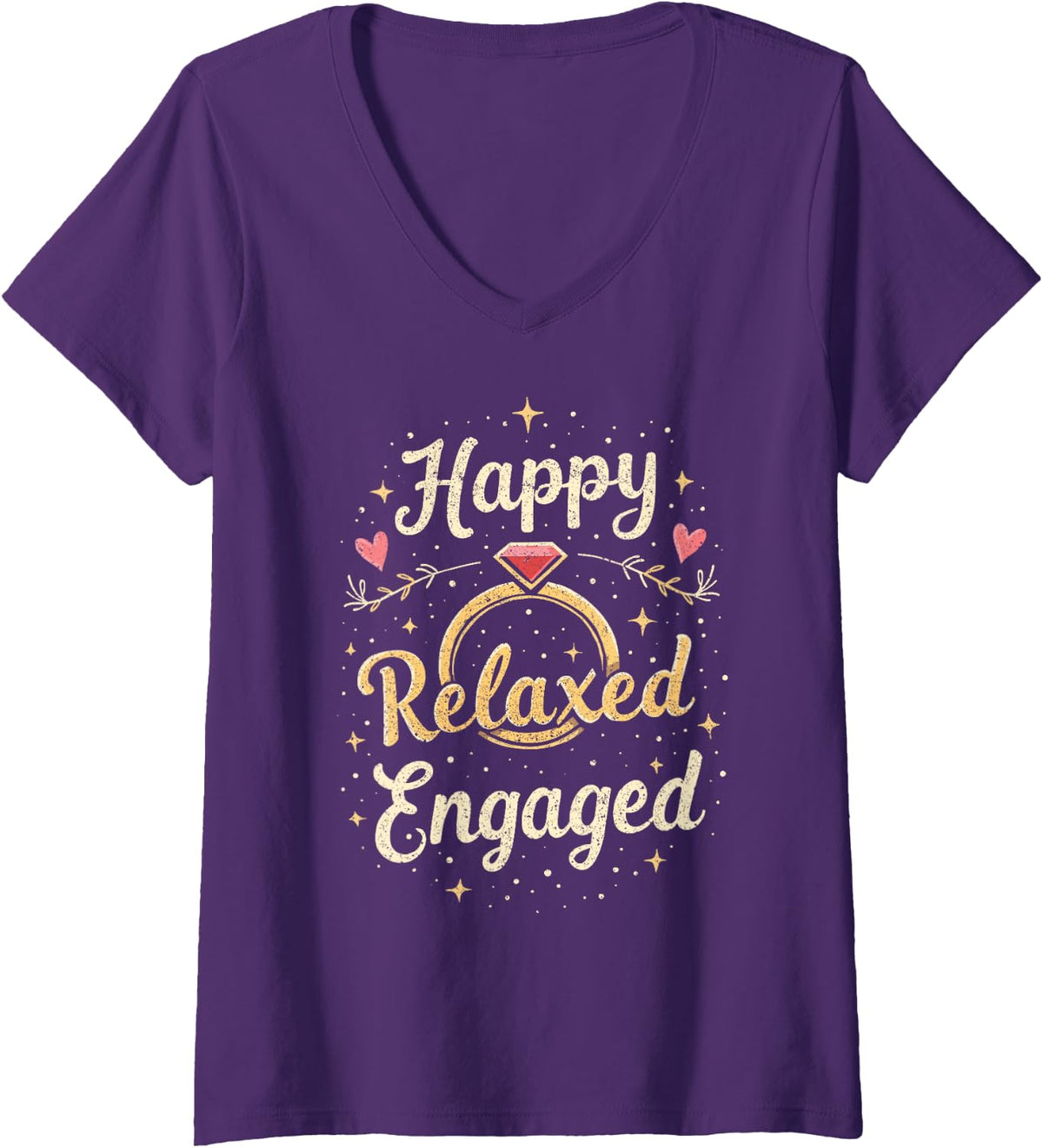 Women's Behavior Analyst ABA Therapist Happy Relaxed Engaged V-Neck T-Shirt - Purple