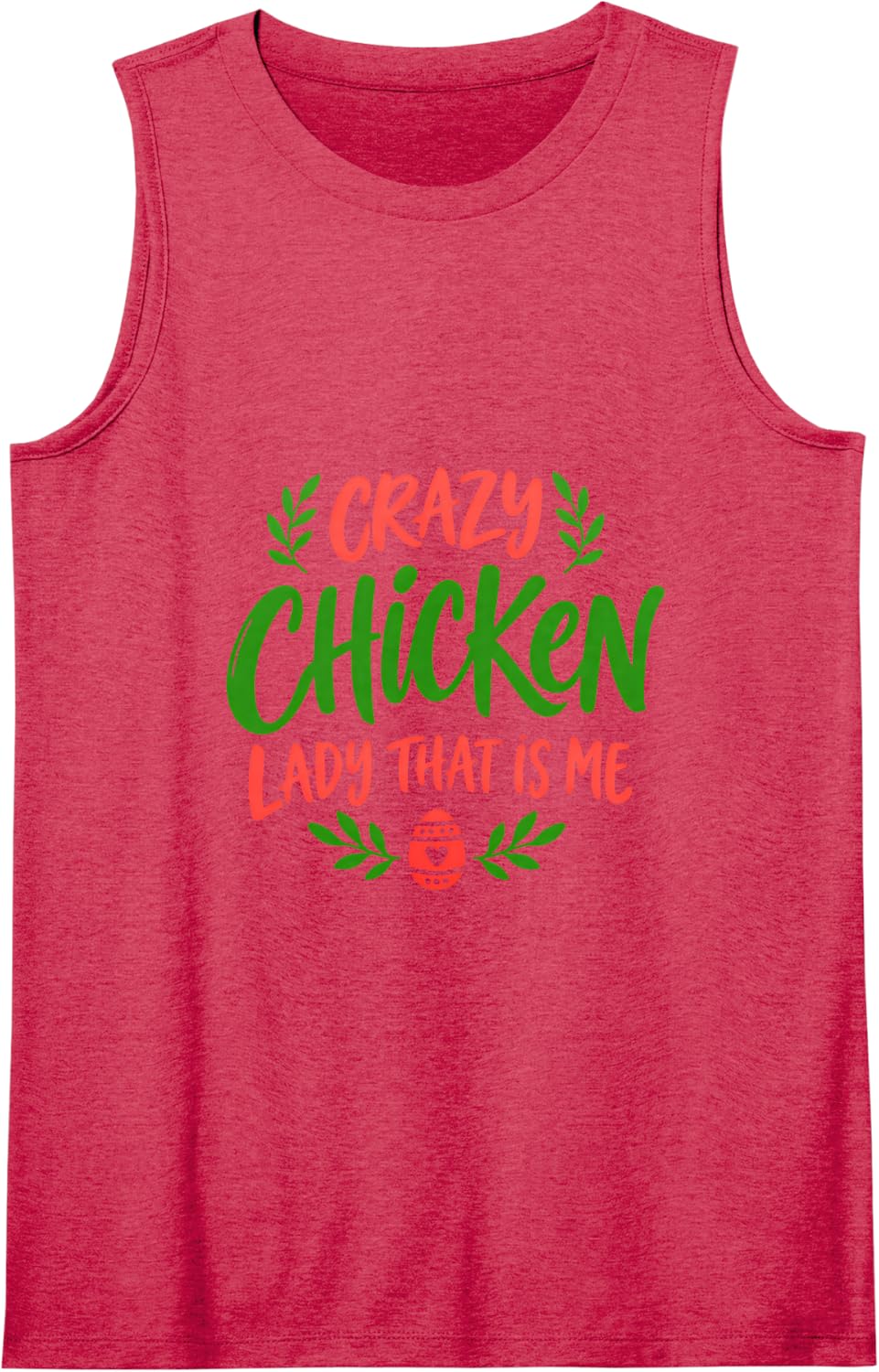 Crazy Chicken Lady that is Me Funny Poultry Lover Sleeveless Tank Top - Red