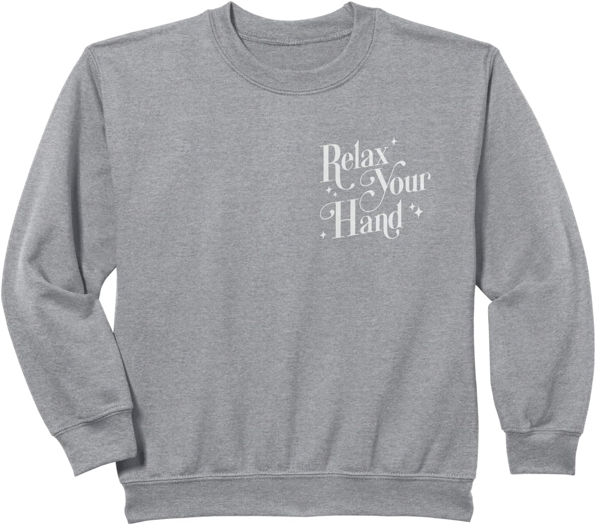 Relax Your Hand Pocket Nail Salon Nail Technician Nail Tech Sweatshirt - Heather Grey