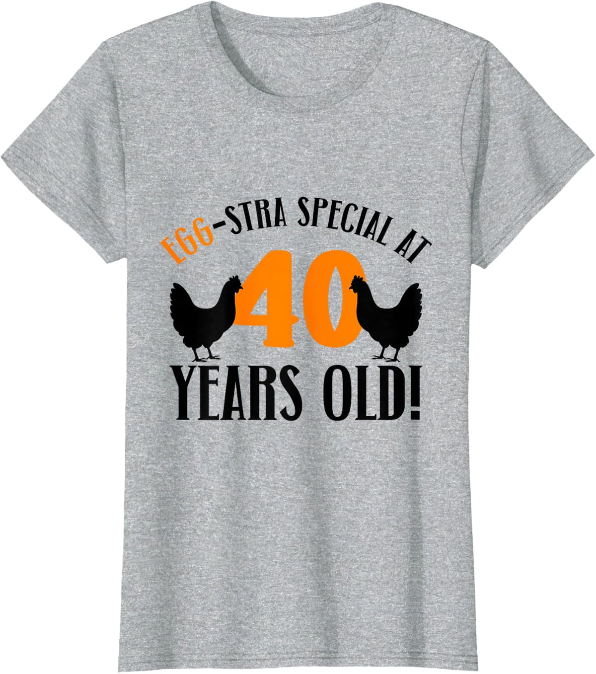 40th Birthday 40 Years Old Chicken Farmer Chicken Lover T-Shirt - Heather Grey