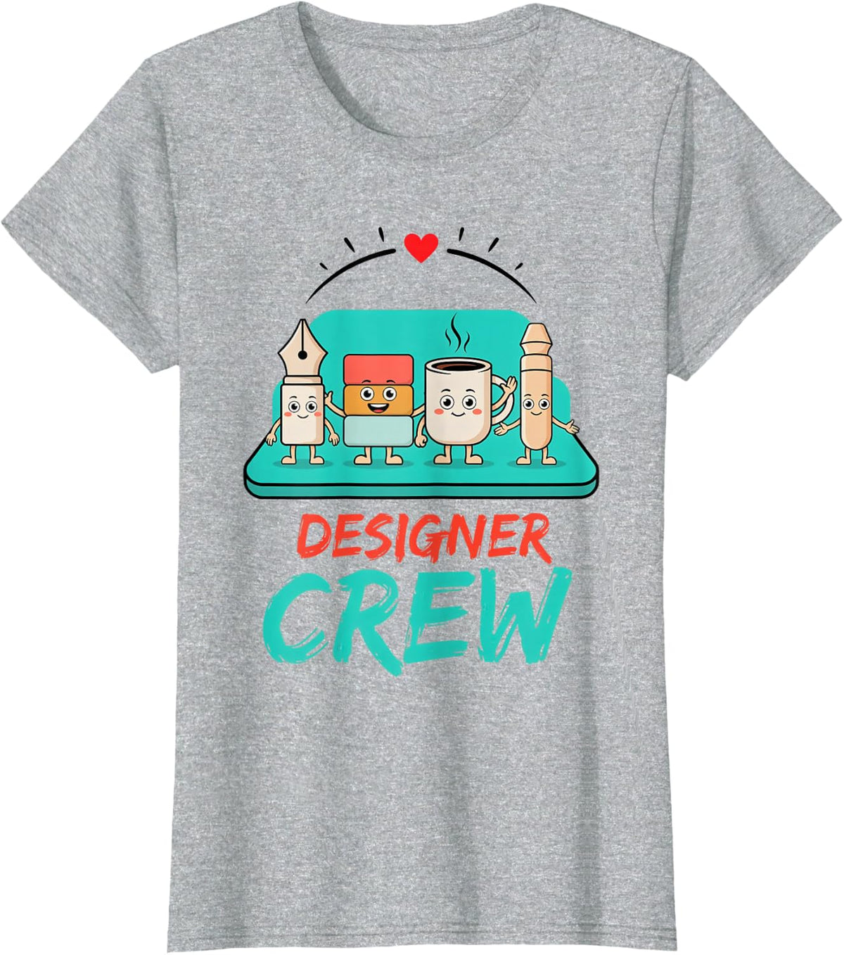 Graphic Brand Visual Designer T-Shirt - Heather Grey
