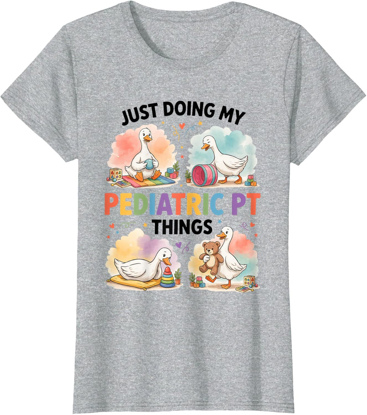 Pediatric Physical Therapy Kids Physiotherapy Pt Therapist T-Shirt - Heather Grey