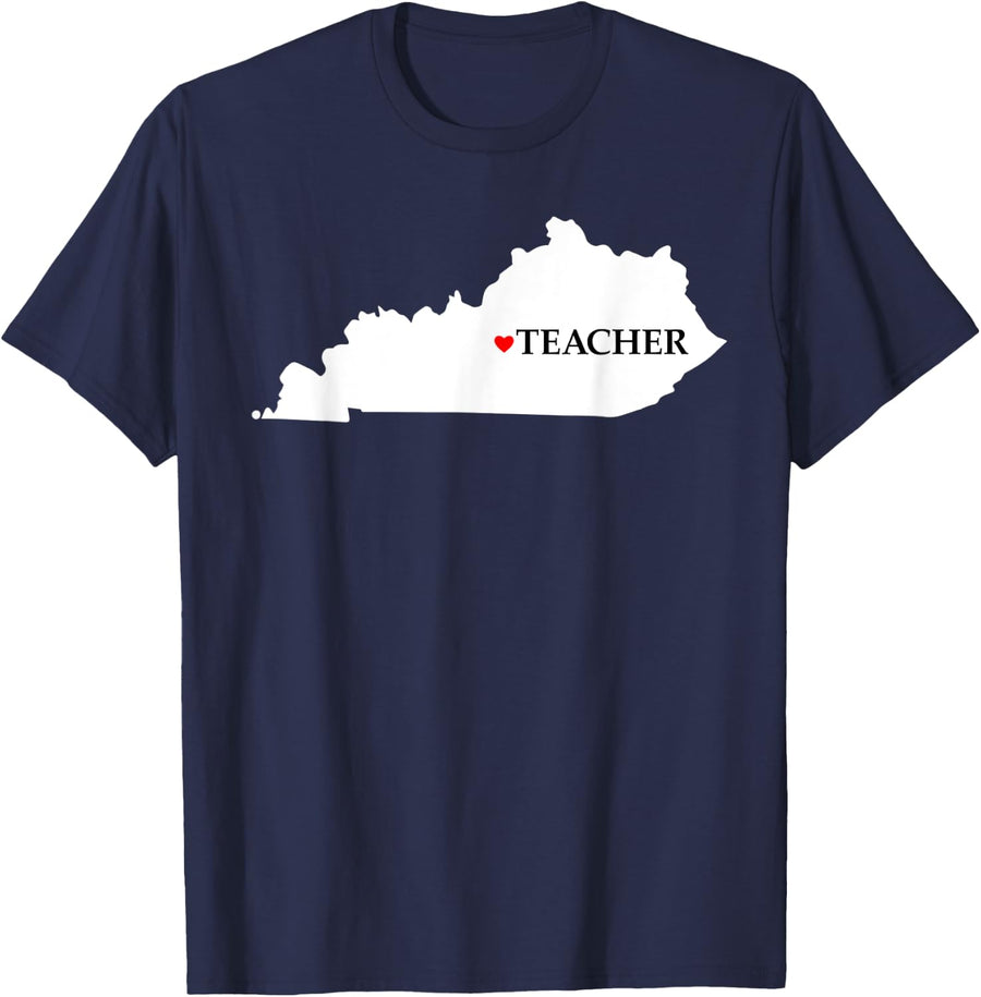 Kentucky Teacher Education Home State Back To School T-Shirt for Men Women - Navy Blue